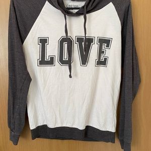 Hooded long sleeve shirt